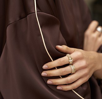 Кольцо "Sharon" с фианитами (желтое золото) к08352 №13