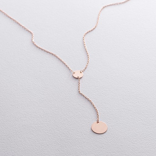 Кольє Монеточка в червоному золоті (можливе гравіювання) кол01479 4