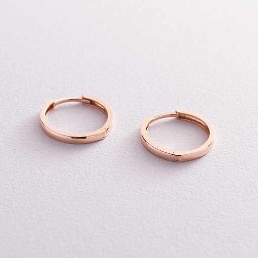 Золотые серьги - кольца с07727 3