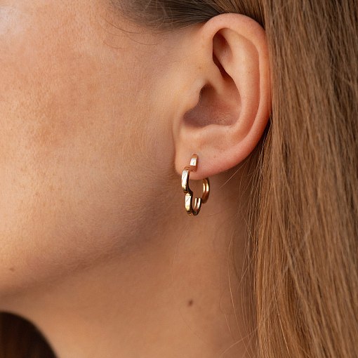 Серьги "Клевер" в красном золоте с06972 2