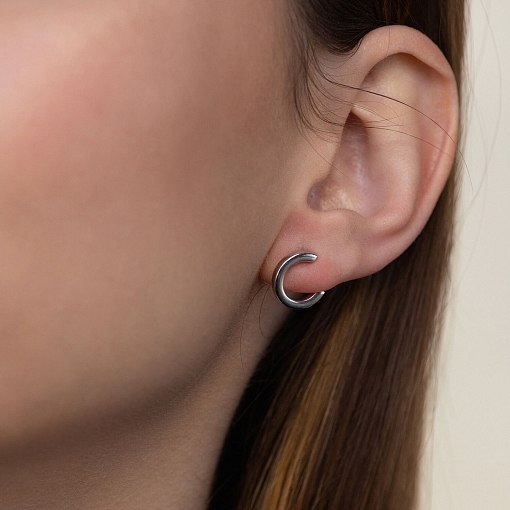 Серьги - пусеты "Мэрилин" в белом золоте с08177 2