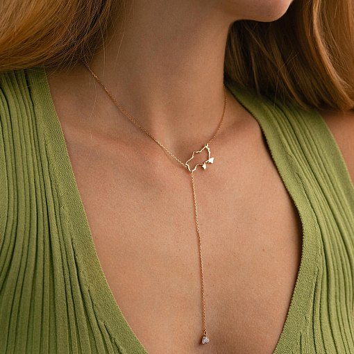 Золоте кольє - краватка 