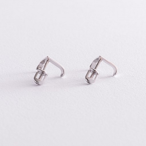 Золотые серьги - пусеты "Акцент" с07519 6