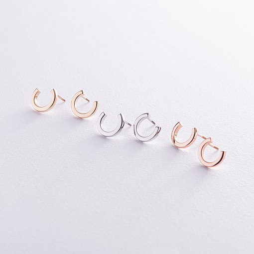 Серьги - пусеты "Мэрилин" в белом золоте с08177 6