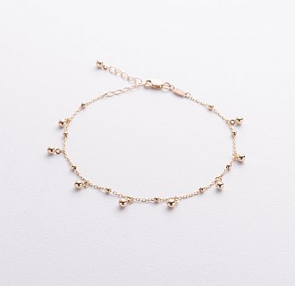 Браслет "Шарики" в желтом золоте б05594