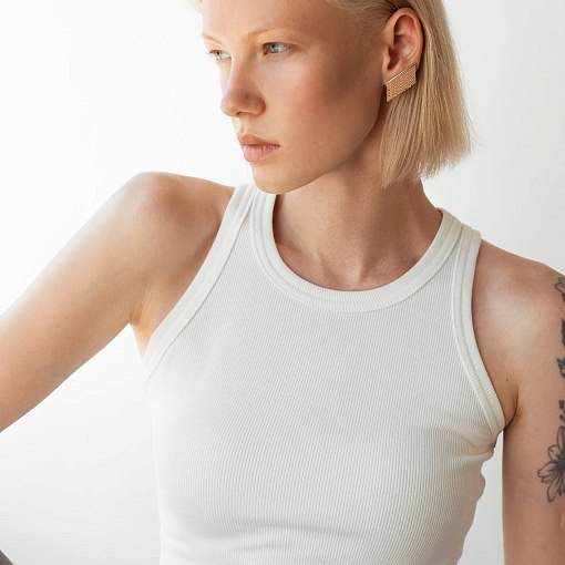 Золотые серьги - клаймберы "Камилла" с цепочками с07965 5