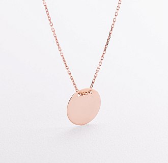 Колье "Монетка" в красном золоте (возможна гравировка) кол02611