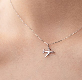 Колье "Самолетикк" в белом золоте кол01609 №8