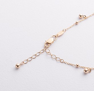 Браслет "Шарики" в желтом золоте б05594 №6