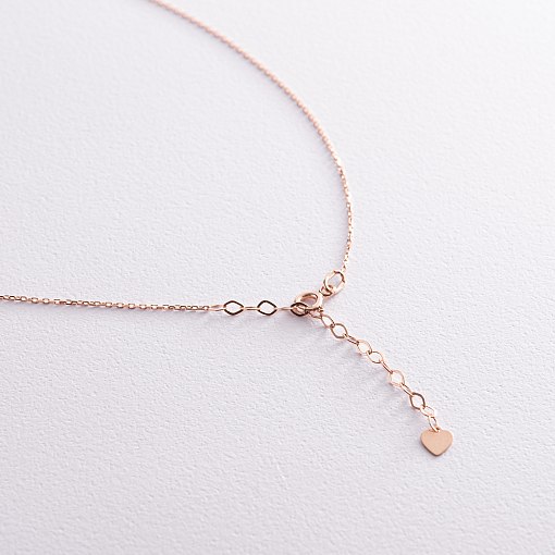 Колье "Монетка" в красном золоте (возможна гравировка) кол02261 5