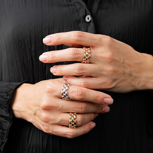 Кольцо "Charlie" в желтом золоте к08380 8