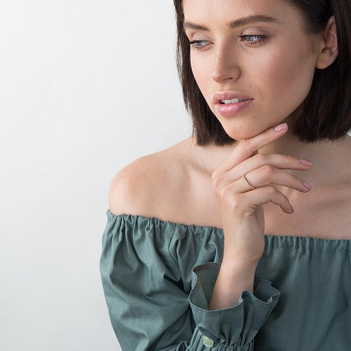 Каблучка Кульки в червоному золоті к06050 5