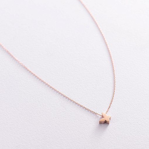 Золотое колье Бабочка кол01544 2