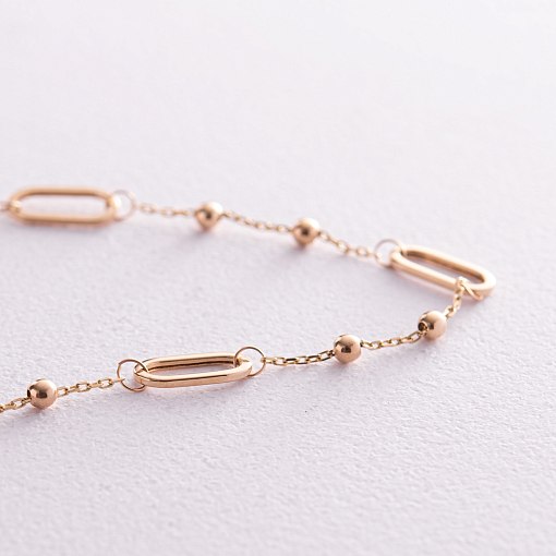 Колье - цепочка "Шарики" в желтом золоте кол02253 9