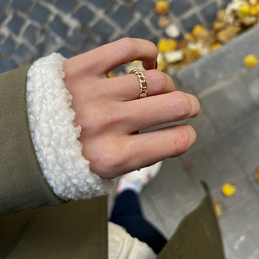 Кольцо "Цепочка" в желтом золоте к07190 8