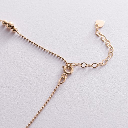 Колье "Шарики" в желтом золоте кол02023 4