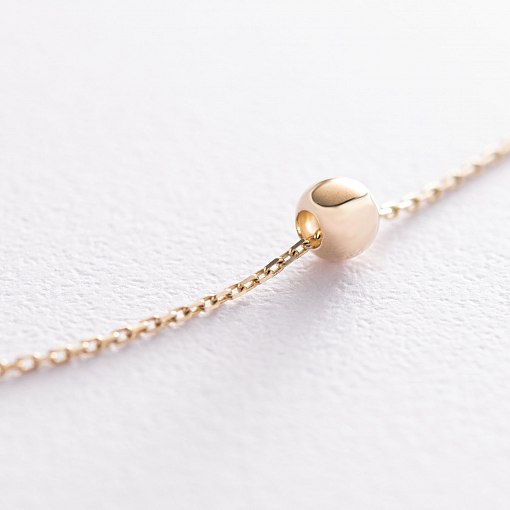 Колье "Шар" в желтом золоте (0.5 см) кол01759 2