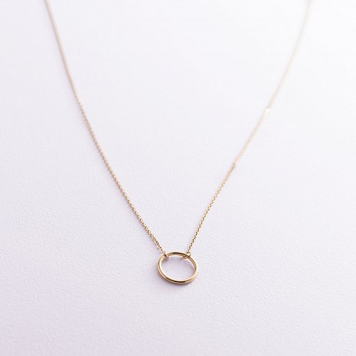 Колье "Круговорот" в желтом золоте кол01703 3