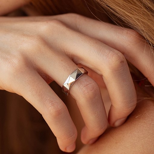 Кольцо "Valerie" в белом золоте к07521 3