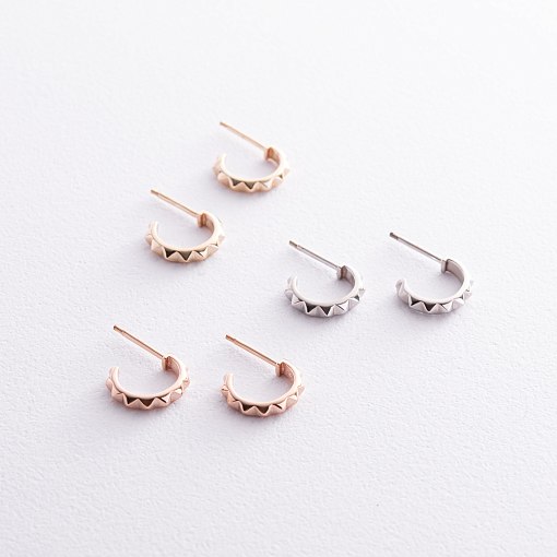 Серьги - пусеты "Mona" в желтом золоте c08379 4