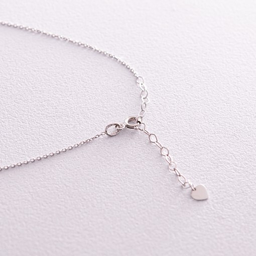 Золотое колье "Независимая" с шариками (синие и желтые фианиты) кол02337 5