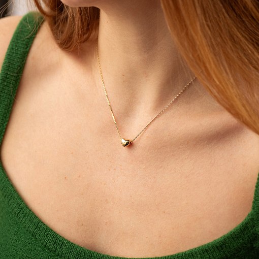 Золоте кольє із сердечком кол01339 10