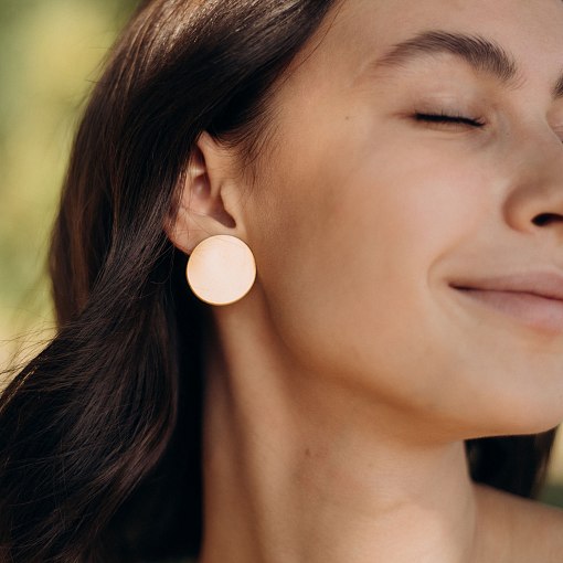 Серьги "Большие кометы" в красном золоте с06466 6