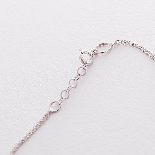 Браслет с фианитом из белого золота б04175 2