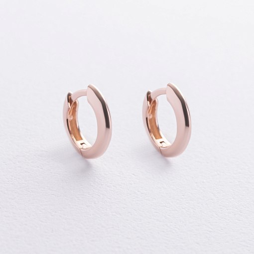 Серьги - кольца "Maya" в красном золоте с09185 3