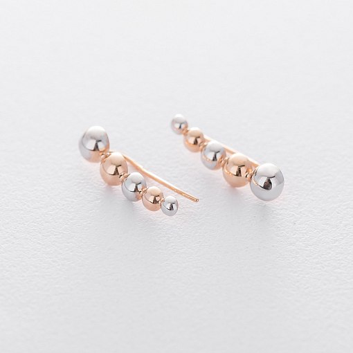 Золотые серьги - клаймберы Млечный путь с05944 3