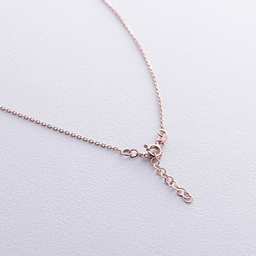 Золоте кольє з одним каменем (діамант) колб0113di 5