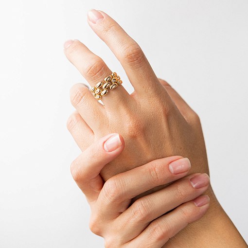 Кольцо "Charlie" в желтом золоте к08380 2