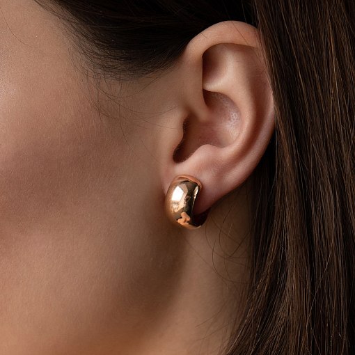 Серьги - кольца в красном золоте с07060 2