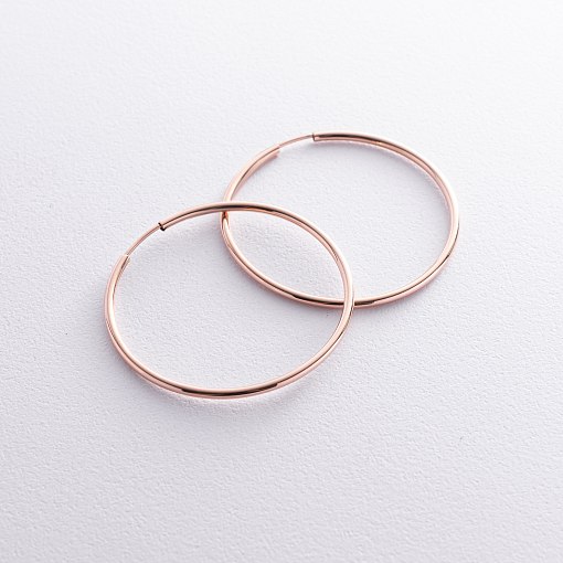 Серьги - кольца в красном золоте (4.3 см) с02015 3