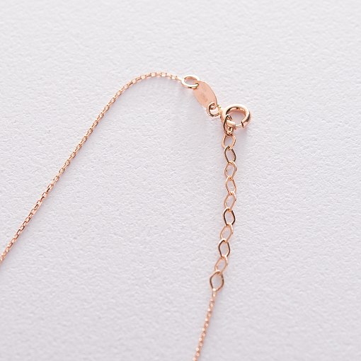 Двойное золотое колье "Луна и звезда" с фианитами кол01528 2