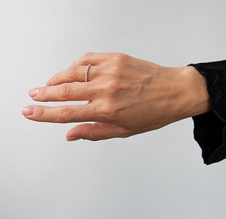 Золота каблучка з діамантами кб0595ri №4