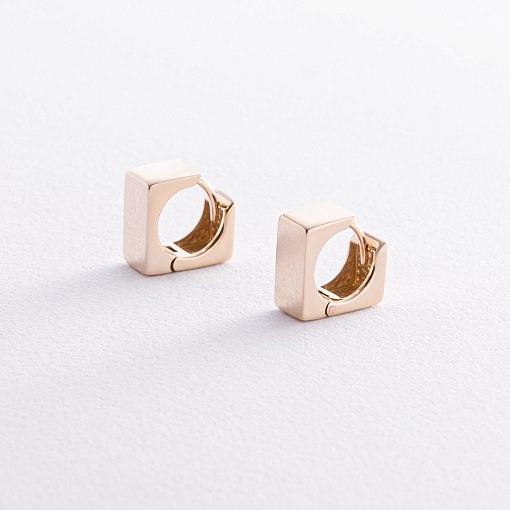 Серьги "Риск" в желтом золоте с06953 4