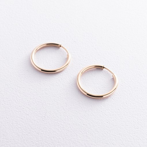 Серьги - кольца в желтом золоте с08488 4