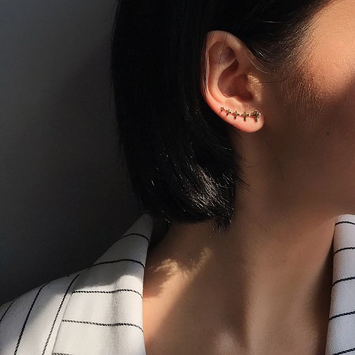 Золотые серьги - клаймберы Стремление с05958 2