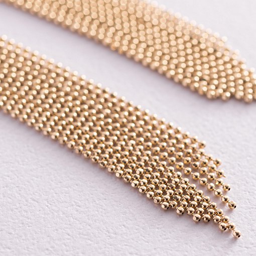 Золотые серьги "Водопад" с04558 6