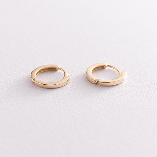 Серьги-кольца в желтом золоте с06457 9