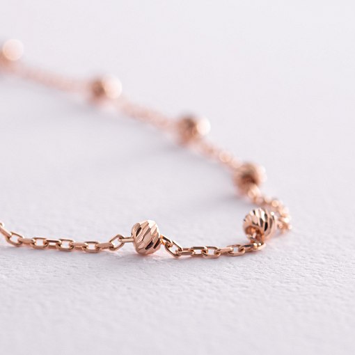 Браслет "Шарики" в красном золоте б04568 4