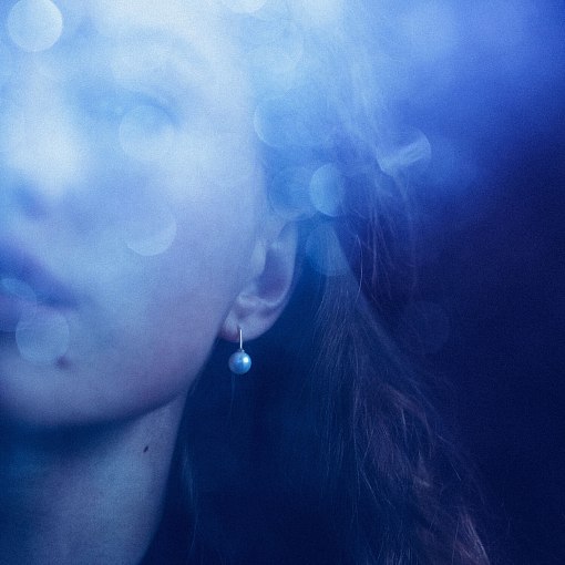 Золотые серьги "Изящность" (жемчуг) с07325 8