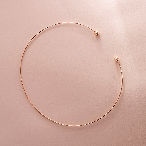 Колье - чокер "Miley" (красное золото) с шариками кол02540 3