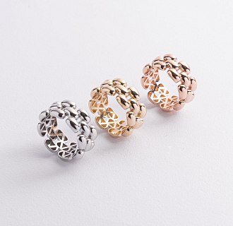 Кольцо "Charlie" в красном золоте к08370 №5