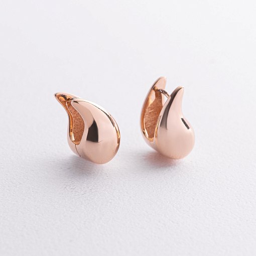 Золотые серьги "Капельки" с09633