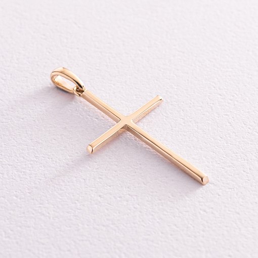 Крестик в желтом золоте п03021