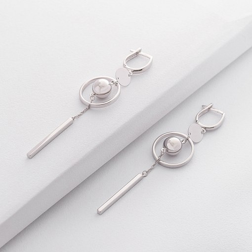 Золотые серьги Геометрия с05541