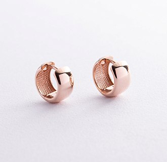 Сережки - кільця в червоному золоті с07060