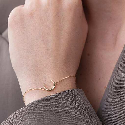 Браслет "Лунница" в желтом золоте б05087 2